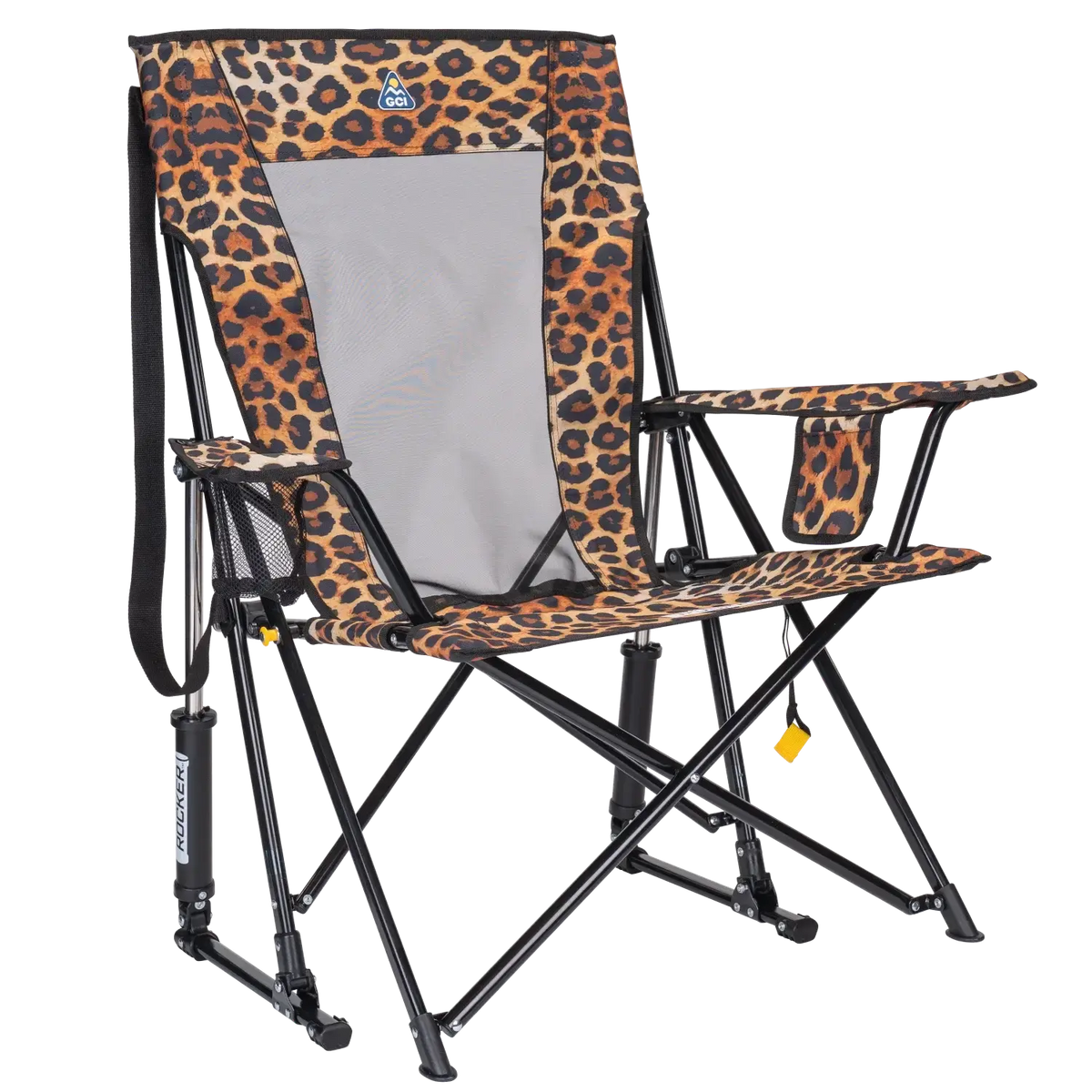 Leopard Print Camping Rocker Chair