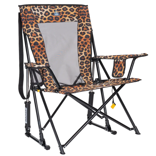 Leopard Print Camping Rocker Chair