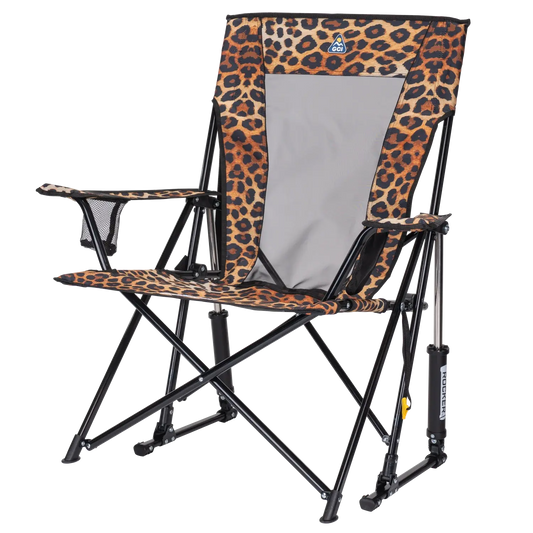 Leopard Print Camping Rocker Chair