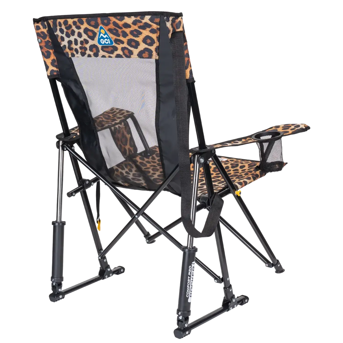 Leopard Print Camping Rocker Chair