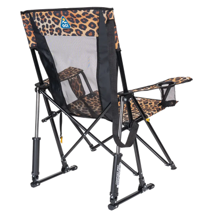 Leopard Print Camping Rocker Chair